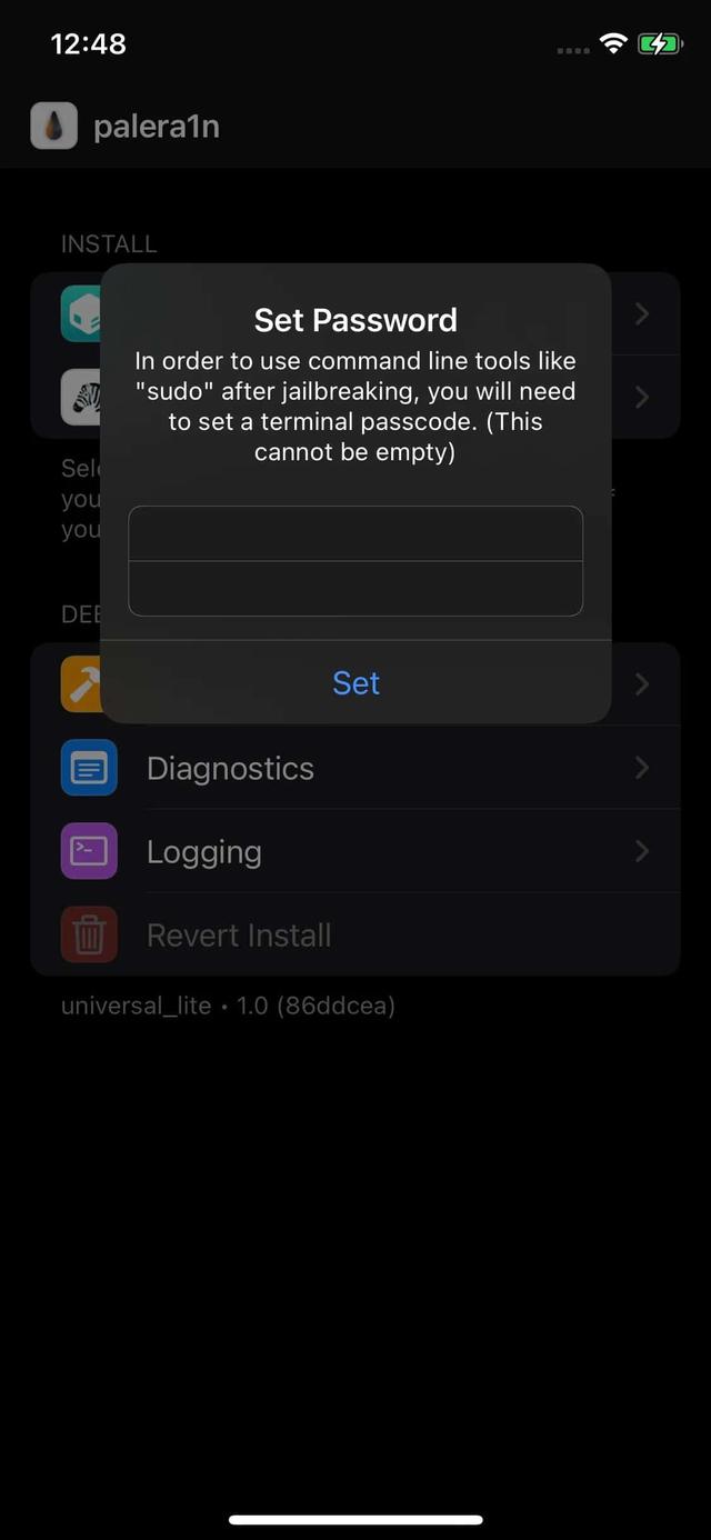 Open Palera1n app