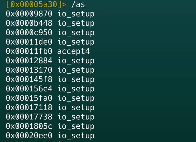 Figure 22. SVC 0 calls are obfuscated