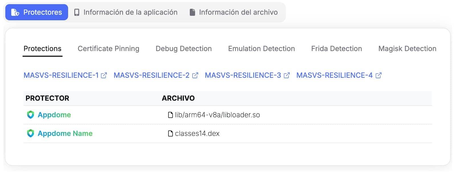Flutter application interface