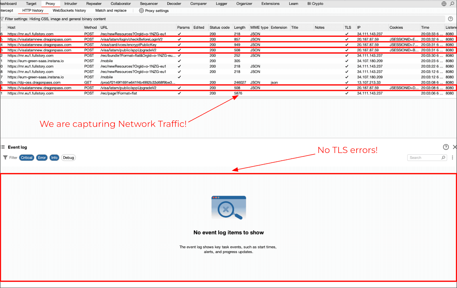 Burp capturing traffic from an Android application that implements SSL Pinning