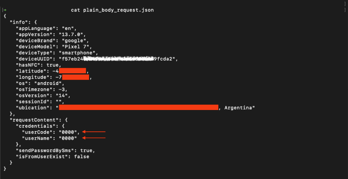 Figure 18. Controlled modification of the plain JSON before re-encrypting it and forwarding it to the backend.